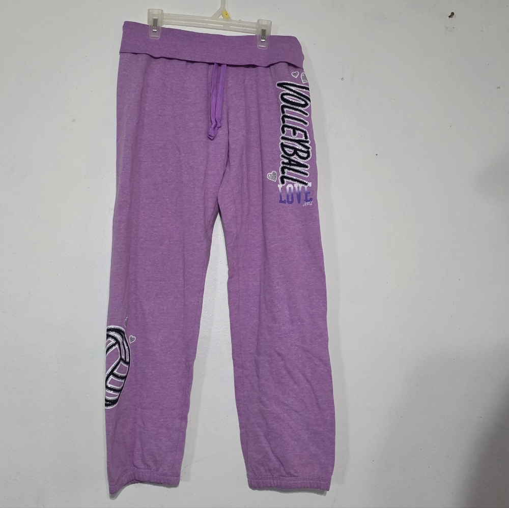Justice Purple Volleyball Sweatpants (0245)
